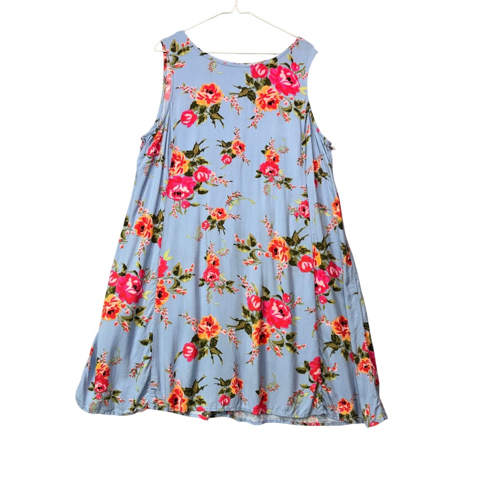 Beachlunchlounge Floral Viscose "Carrie" Shift Dress XL‎ Coastal Gma Lagenlook